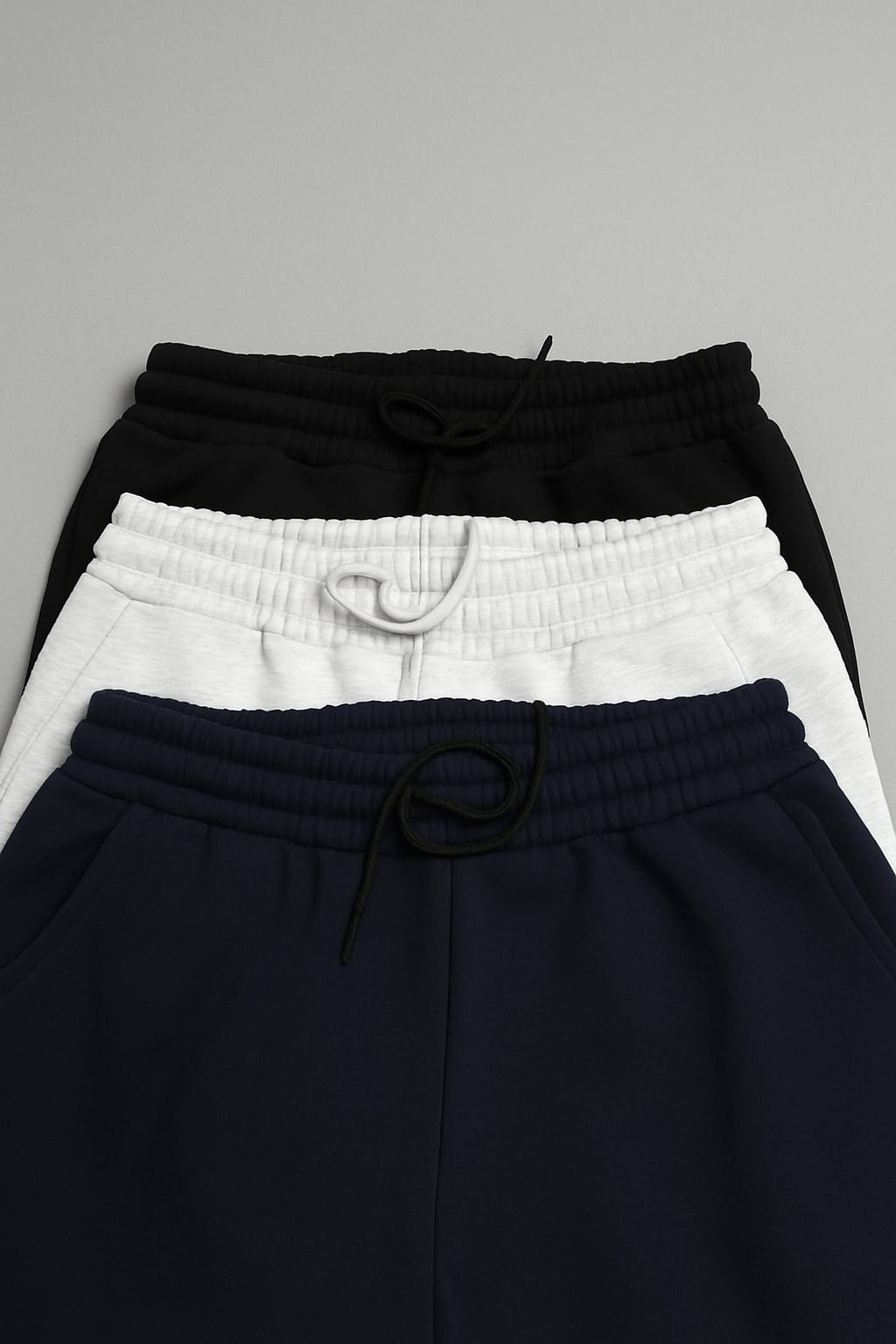 3'lü Unisex Eşofman Altı 3 ip Şardonlu Rahat Kesim Lastik Paça Jogger Tarzı Kışlık