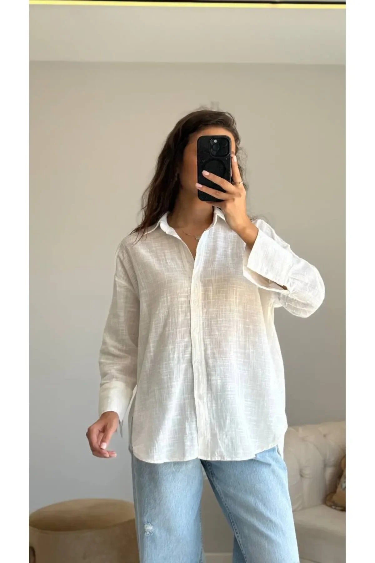 Oversize Kadın Gömlek