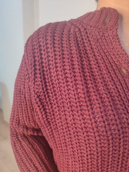 Kadın Selanik Düğmeli Regular Fit Triko Hırka