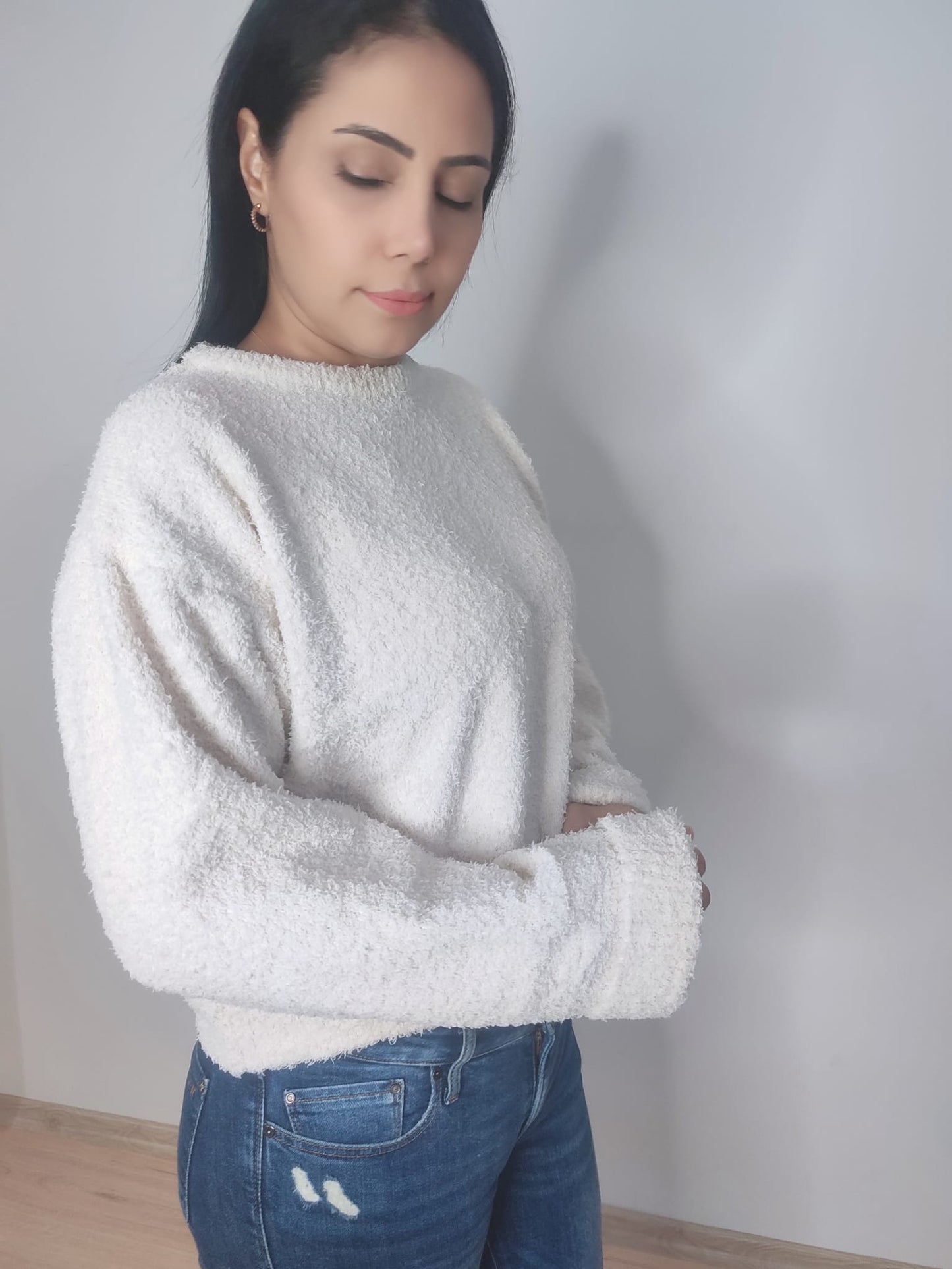 Kadın Buklet Basic Triko Kazak