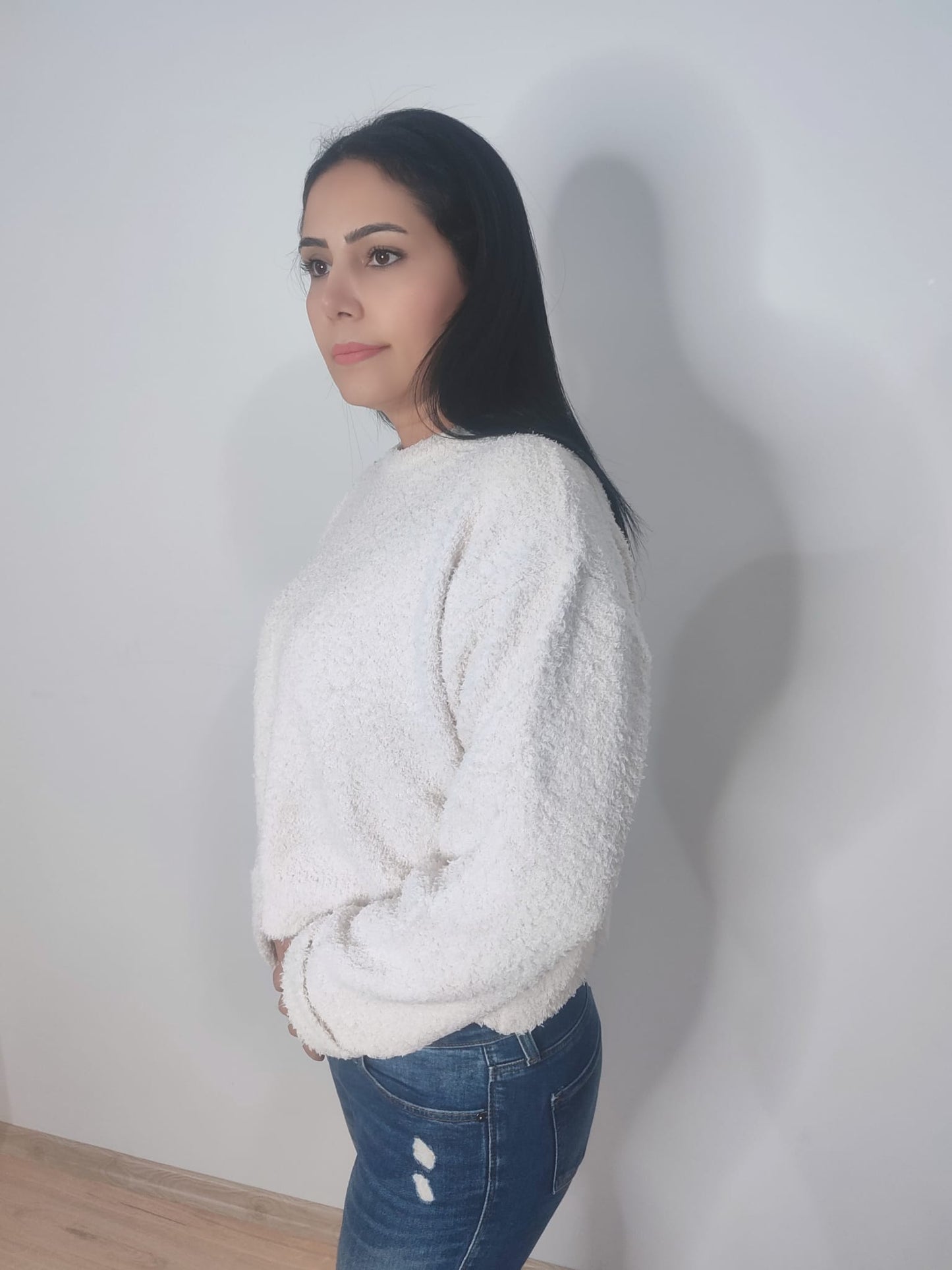 Kadın Buklet Basic Triko Kazak