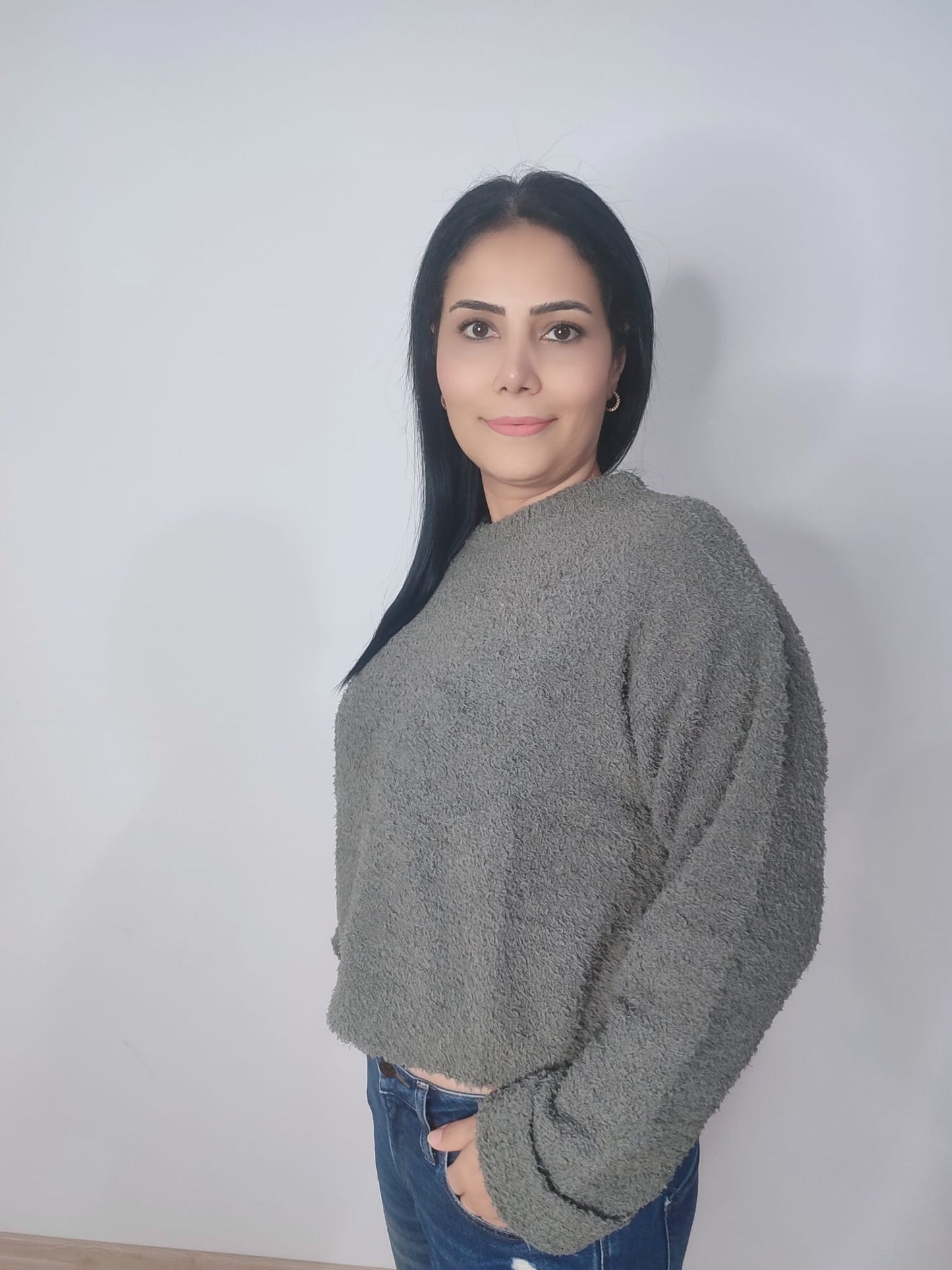 Kadın Buklet Basic Triko Kazak