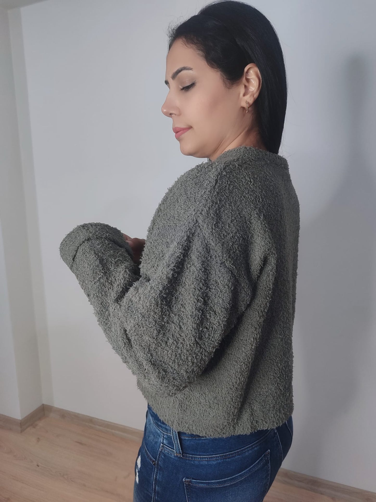 Kadın Buklet Basic Triko Kazak