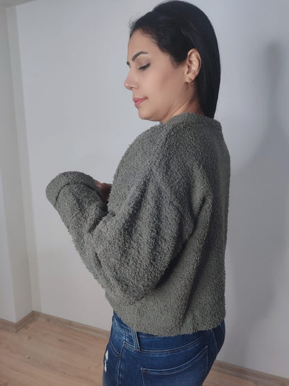 Kadın Buklet Basic Triko Kazak