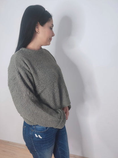 Kadın Buklet Basic Triko Kazak