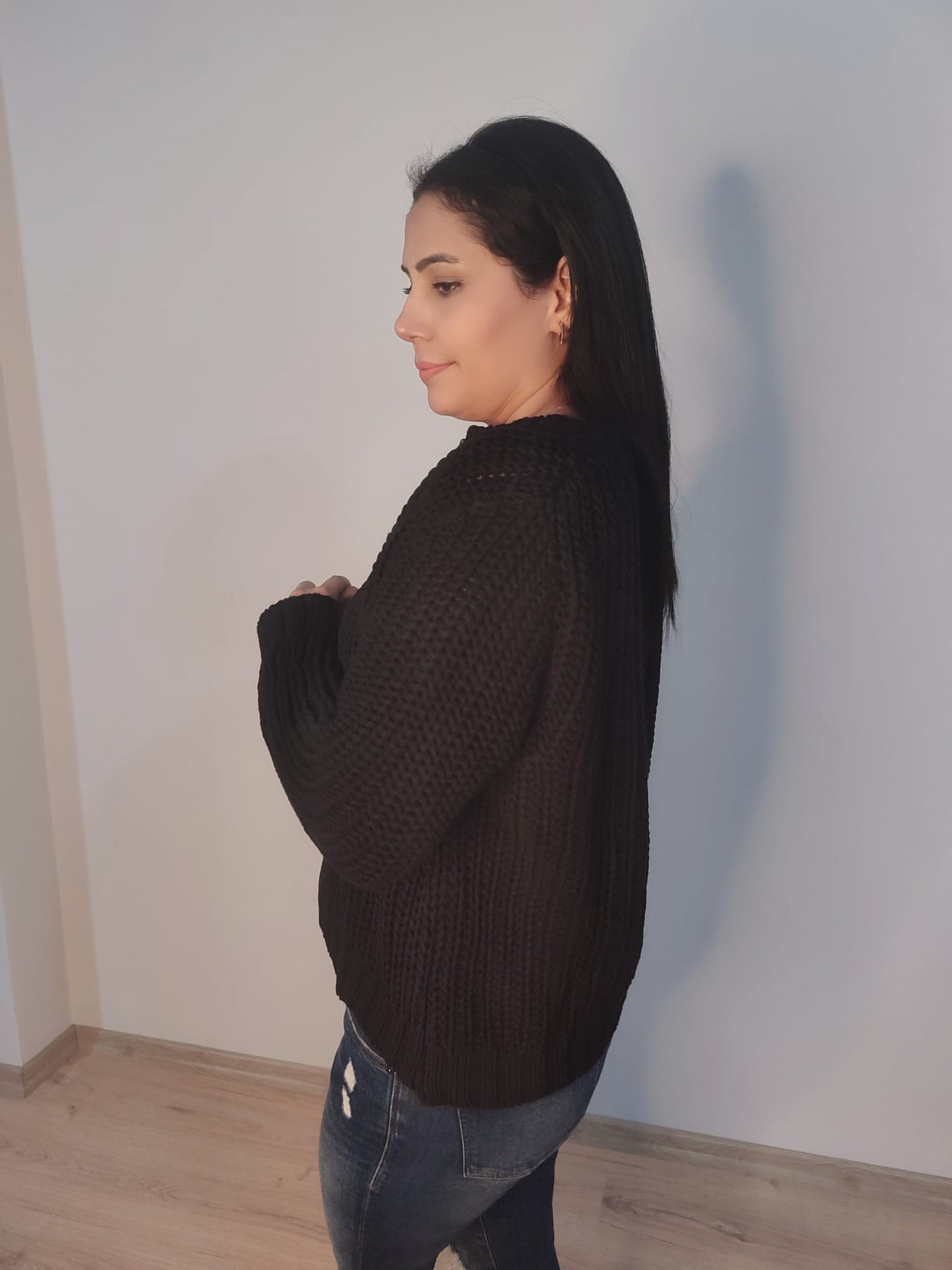 Kadın Selanik Düğmeli Regular Fit Triko Hırka