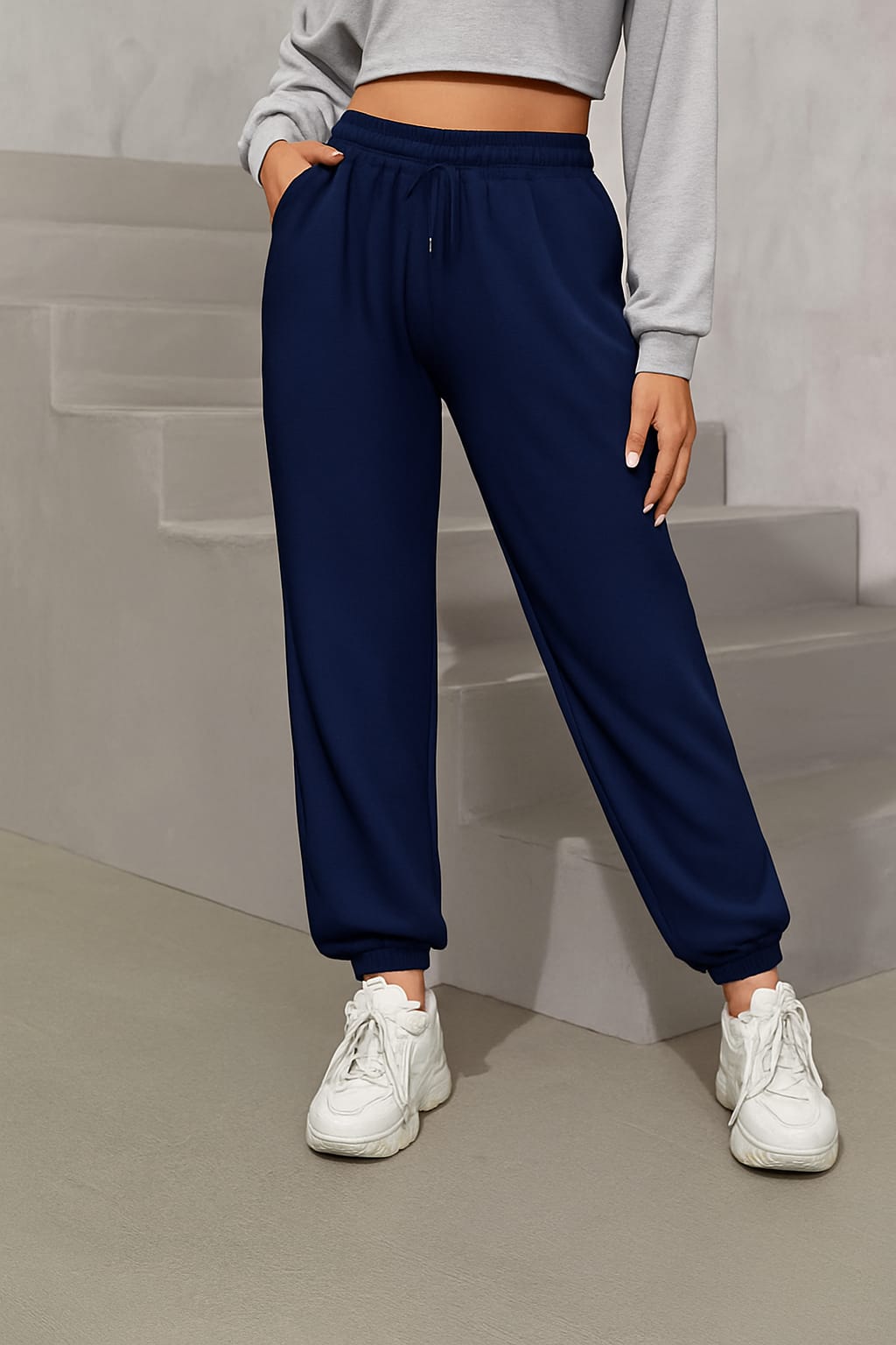 Unisex Eşofman Altı 3 ip Şardonlu Rahat Oversize Lastik Paça  Jogger Tarzı Kışlık