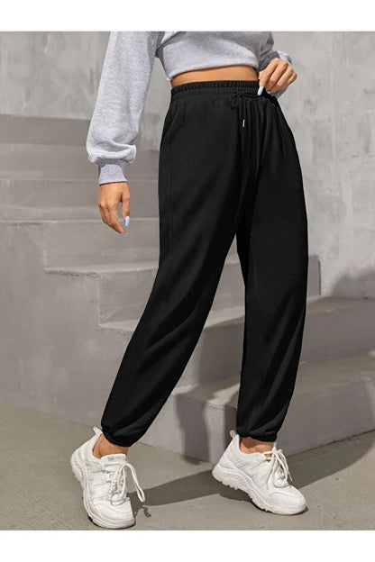 Unisex Eşofman Altı 3 ip Şardonlu Rahat Oversize Lastik Paça  Jogger Tarzı Kışlık